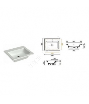 Умывальник Catalano Star 58 158ST00 (580х450)