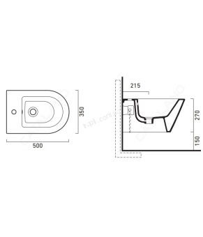 Биде подвесное Catalano Zero 1BSV50N00