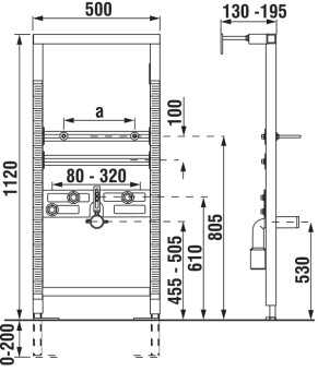 Инсталляция для раковины Jika Modul (8.9365.6.000.000.1)