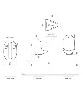 Писсуар Jaquar Urinals (URS-WHT-13261H)