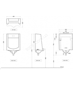Писсуар Jaquar Urinals (URS-WHT-13255)