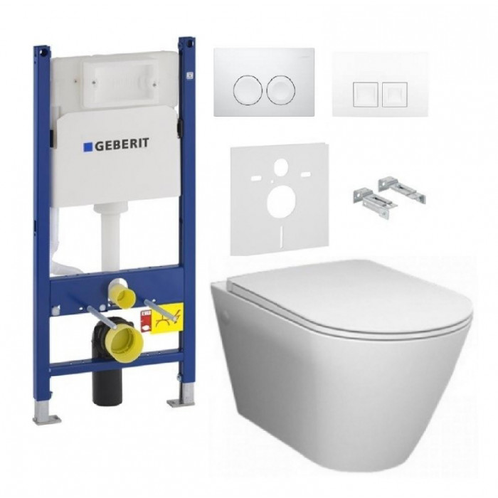 Комплект с инсталляцией Geberit 458.126.00.1 Rak REWC00002 RESC00003