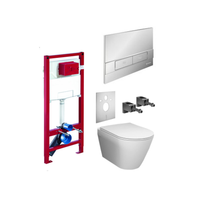 Комплект с инсталляцией Schell 030560099 Rak REWC00002 RESC00003 белый