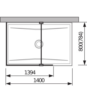 Перегородки Jika Cubito 140x80(2.6942.5.002.668.1)