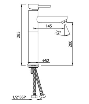 Смеситель Florentine высокий Jaquar (FLR-CHR-5005NB)