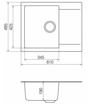 Кухонная мойка Vankor Orman OMP 02.61 Black