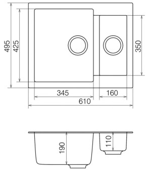 Кухонная мойка Vankor Orman OMP 03.61 Beige