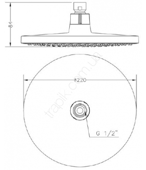 Верхний душ GENEBRE Tau-circle (R6511218)