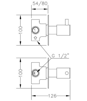 Cмеситель Genebre Kode-switch3 (62114 30 45 66)