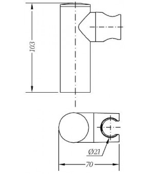 Держатель для душа GENEBRE Cylindrical (100153 45)
