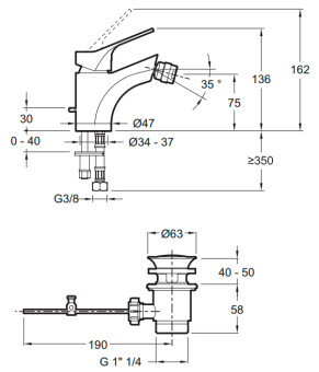 Смеситель Jacob Delafon Brive E75763-CP