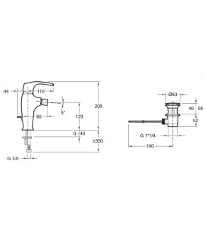 Смеситель Jacob Delafon Symbol E73680-CP