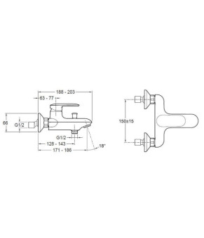 Смеситель Jacob Delafon Kumin E99460-CP