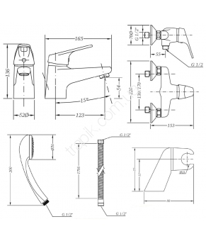 Набір змішувачів для душу GENEBRE Ge2 03GE2-shower
