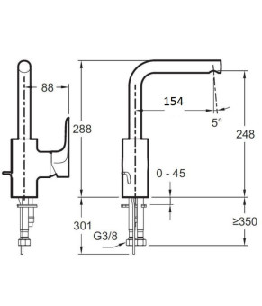 Смеситель Jacob Delafon Aleo E72278-CP