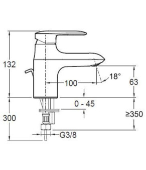 Смеситель Jacob Delafon Kumin E99980-CP