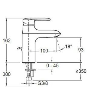 Смеситель Jacob Delafon Kumin E98827-CP