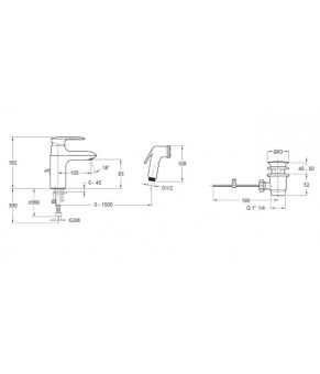 Смеситель Jacob Delafon Kumin E99465-CP