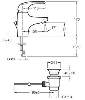 Смеситель Jacob Delafon Nateo E72250-CP