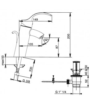 Смеситель Jacob Delafon Salute E72081-CP