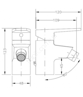 Смеситель для биде GENEBRE Klip (64140 16 45 66)
