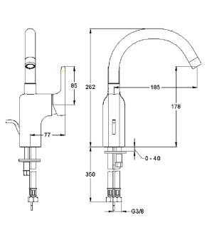 Смеситель Jacob Delafon Singulier E10862-CP
