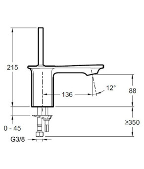 Смеситель Jacob Delafon Stance E14760-CP