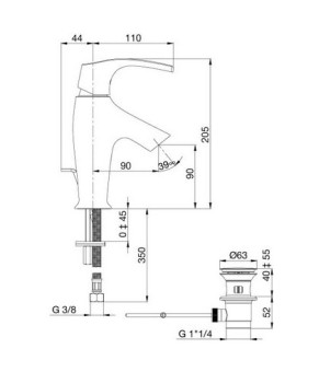 Смеситель Jacob Delafon Symbol E72680-CP