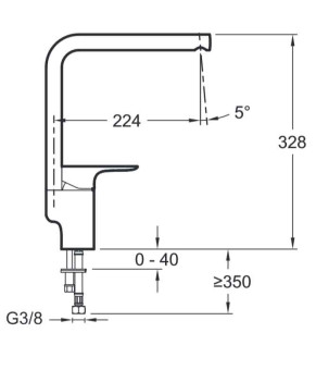 Смеситель Jacob Delafon Aleo E72360-CP