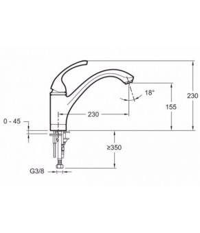 Смеситель Jacob Delafon Forte E10415-CP