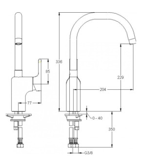 Смеситель Jacob Delafon Singulier E10877-CP