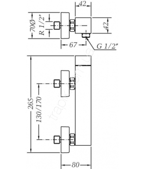 Смеситель GENEBRE Kenjo (63110 26 45 67)