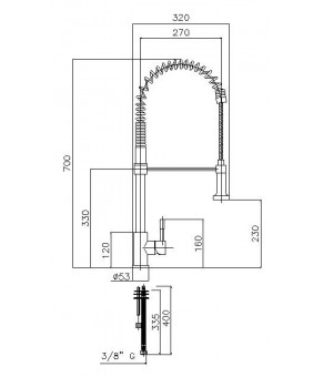 Смеситель для кухни GENEBRE INOX (65211 18 60 66)