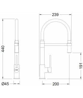 Смеситель для кухни GENEBRE TAU (65219 18 45 66)