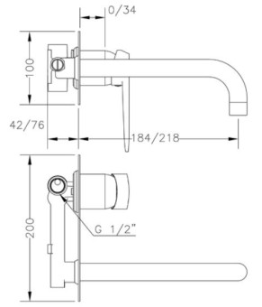 Змішувач для раковини GENEBRE Kode-22 (62132 31 45 66)