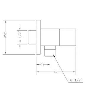 Угловой вентиль GENEBRE Kenjo Angle12 (3106 05)