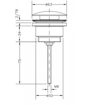 Сливной гарнитур для раковины GENEBRE Luxe хром (100211 45)