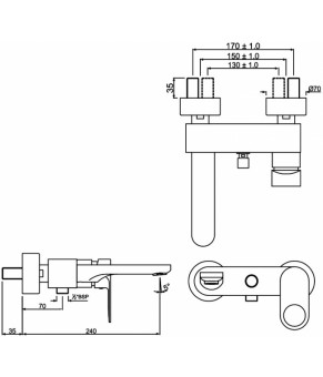Смеситель Jaquar Ornamix Prime ORP-CHR-10119PM