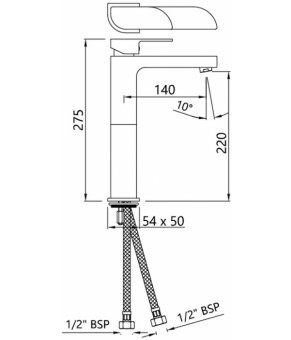 Смеситель Jaquar Alive (ALI-CHR-85005B)