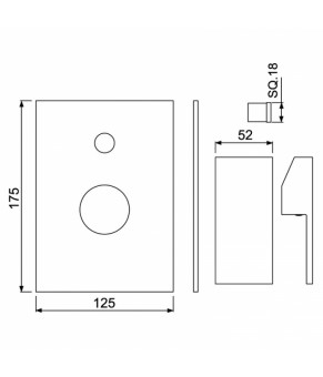 Смеситель Jaquar Kubix F (KUB-CHR-35065FK)