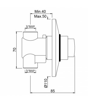 Смеситель Jaquar Pressmatic (PRS-CHR-073)