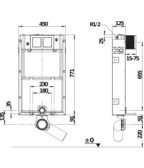 Инсталляция для унитаза Jika Modul 8.9565.1.000.000.1