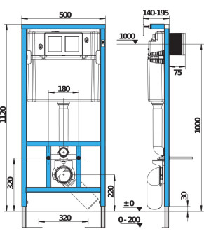 Инсталляция для унитаза Jika Modul 8.9565.2.000.000.1