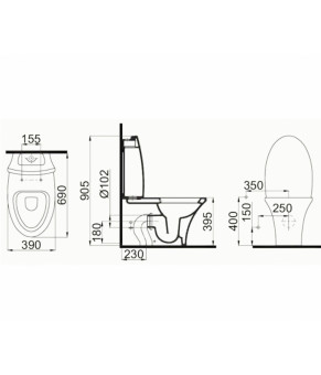 Чаша унитаза IDEVIT Rena (2904-0206-08) красный