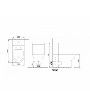 Унитаз-компакт NEWARC Modern (3822R) красный
