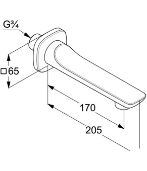 Излив для ванны Kludi Ameo 4150505