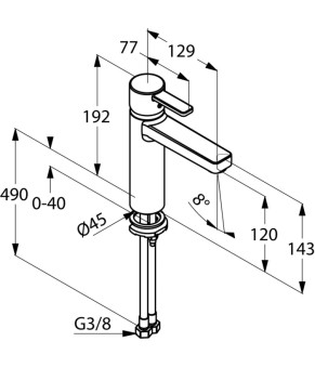Смеситель Kludi Zenta 382650575