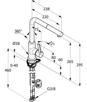 Смеситель Kludi L-ine S 408510575