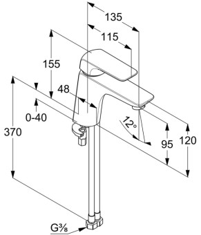 Смеситель Kludi Ameo 410260575