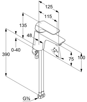 Смеситель Kludi Ameo 410280575